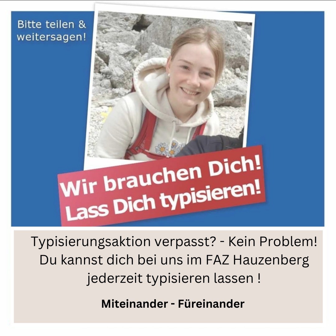 Ärmel hoch gegen Blutkrebs ! 💪Lasst euch ganz einfach und schnell bei uns im FAZ typisieren. Jeder einzelne hilft ! 🤝Keine Terminvereinbarung notwendig. Bitte beachtet unsere Öffnungszeiten: MO-DO 08:00 - 18:00 Uhr und Freitag 08:00 - 17:00 Uhr#akb #stiftungaktionknochenmarkspendebayern #miteinander #füreinander #ärmelhochgegenblutkrebs