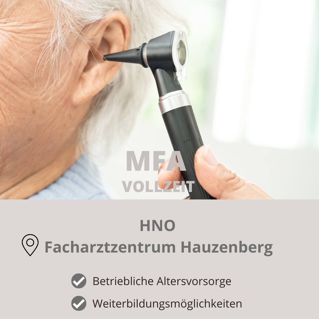 Wir suchen Verstärkung für unser HNO-Team!👂🩺
MFA (m/w/d) in Vollzeit - bewirb dich jetzt und werde Teil eines tollen Teams.🧡